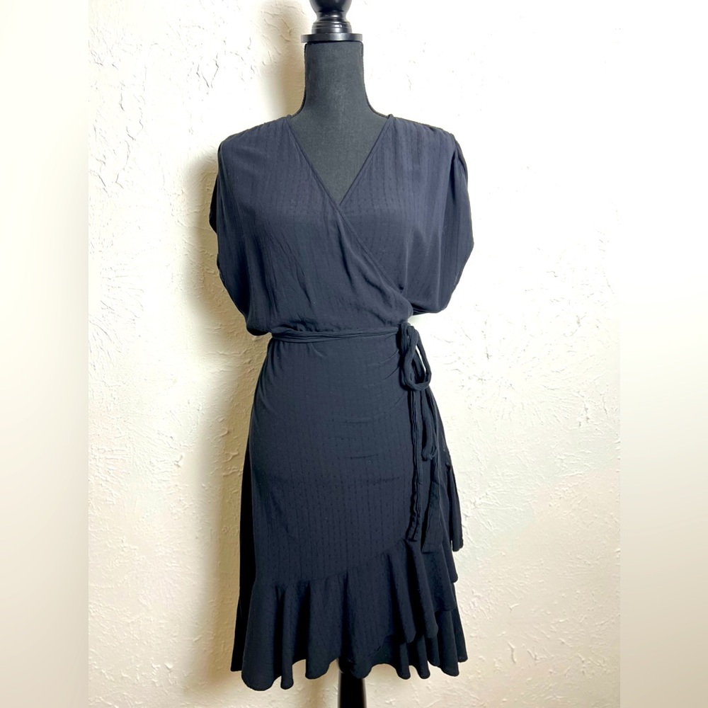 H&M black wrap dress